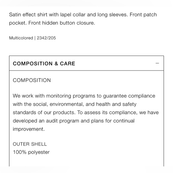 Zara floral print satin shirt - Picture 4 of 4